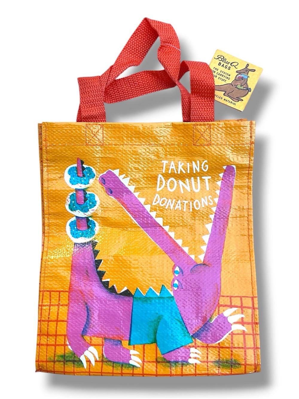 NEW NWT 2020 Blue Q DONUT DONATIONS Handy Tote Snacks Bag Recycled Materials
